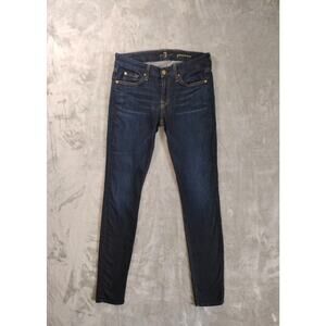 7 For All Mankind Jeans Womens 28 Gwenevere Skinny Stretch Dark Wash Made In USA